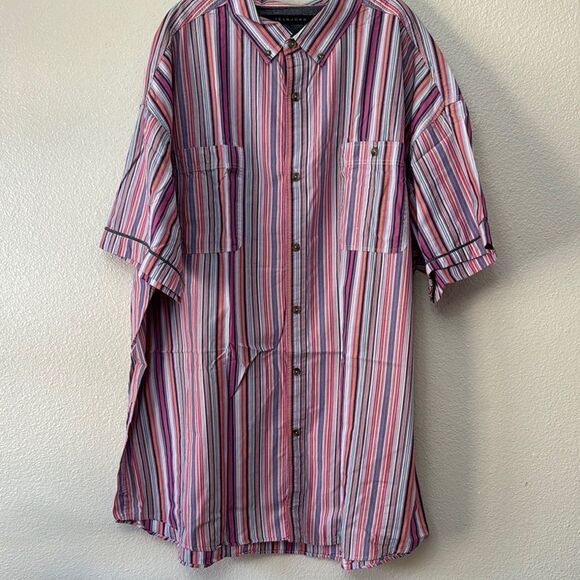Sean John Multicolor Striped Men's Shirt 4XB - Picture 3 of 6